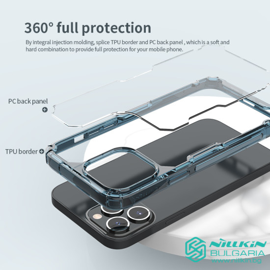 Apple iPhone 13 PRO Nature TPU Pro силиконов калъф син