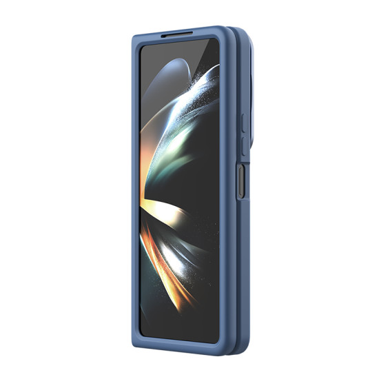 Samsung Galaxy Z Fold 5 5G силиконов калъф със защита на камерата син